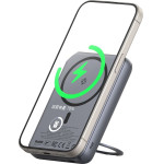 Mcdodo - Magnetic Power Bank Meta Series (MC-8371) - Built-In 360� Ring Stand, 10000mAh, 20W, Digital Display - Dark Grey