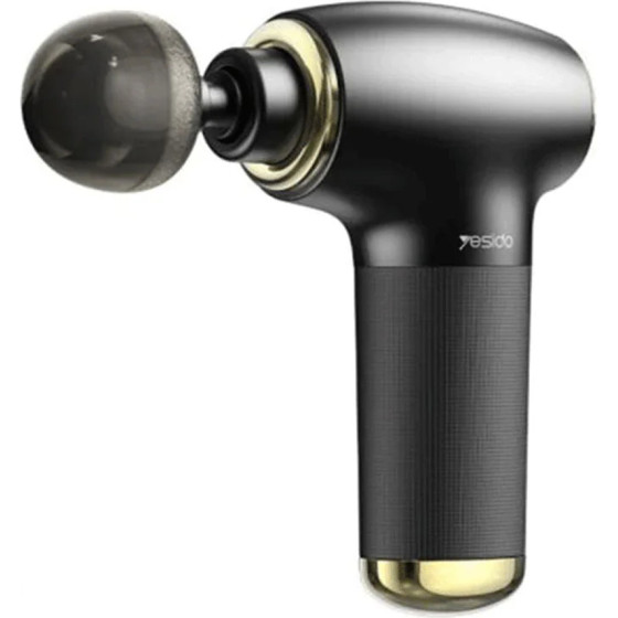 Yesido - Mini Portable Massager Gun - Type-C, 4 Speed Level, 3200RPM, 1500mAh, 10W - Black - (MG02)