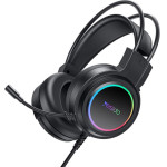 Yesido - Wired Headphones - For Gaming, USB, With Microphone, Rgb Led Lights - Black - (EK05)