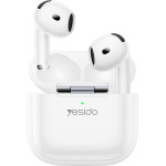 Yesido - Wireless Earbuds (TWS31) - With 13mm Speaker, Bluetooth 5.4, Half-In-Ear Design, 300mAh, Type-C - White