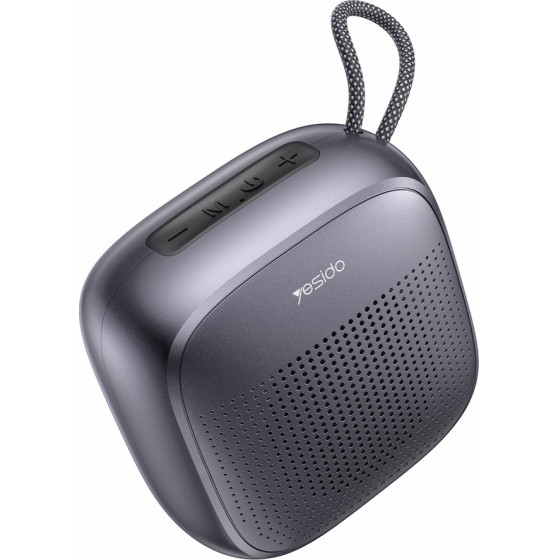 Yesido - Wireless Speaker - Bluetooth 5.3, Mini Design, Waterproof, Lanyard, TF, AUX, Type-C, 1000mAh - Black - (YSW24)