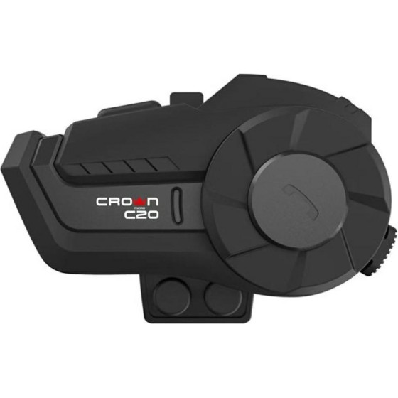 Crown Motorcycle Intercom Bluetooth 5.1 Black - (C20)