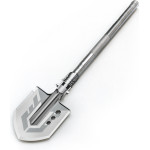 Wozinsky Survival Bushcraft Shovel Multifunctional Knife Breaker Flint Whistle Harpoon - Gray - (WSS-211)