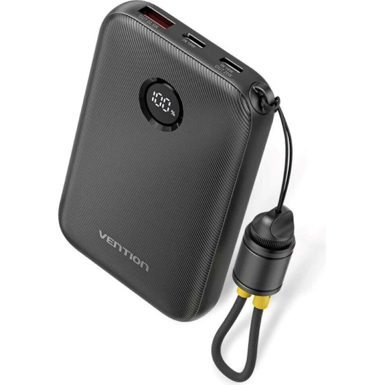 Vention 10000mAh Powerbank 2xUSB-C 1xUSB-A 22.5W, Black - (FKAB0-C)