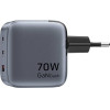Vention 70W Gan Pd Charger 1x USB-A 2x USB-C Bk - (FEXH0-EU)