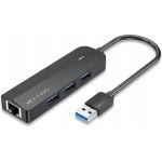 Vention Hub 5w1 Usb 3.0 + Adapter Gigabit Ethernet - (CHNBB)