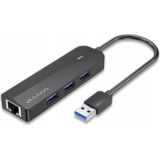 Vention Hub 5w1 Usb 3.0 + Adapter Gigabit Ethernet - (CHNBB)