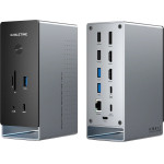 Cabletime Docking Station 16 �����, USB-C �������, 100W PD, 1000Mbps, MST, ���� - (CT-DK181-AG)