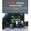 Cabletime Docking Station 16 �����, USB-C �������, 100W PD, 1000Mbps, MST, ���� - (CT-DK181-AG)
