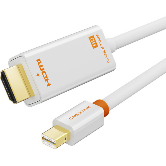 Cabletime ������� Mini Displayport �� Hdmi CT-AV588-03G, 1080p/60Hz, 1m, ����� - (CT-AV588-03G-W1)