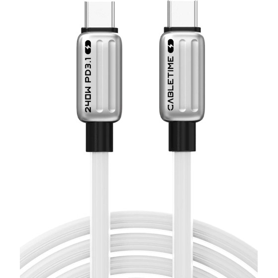 Cabletime ������� USB-C 240W, 480Mbps, 2m, ����� - (CT-CM240-ZSW2)