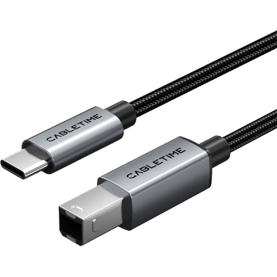 Cabletime ������� USB-C �� Usb Type B CT-CMBM1, 480Mbps, 1m, ����� - (CT-CMBM1-AG1)
