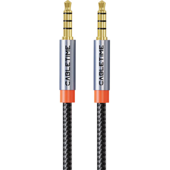 Cabletime ������� ���� 3.5mm CT-AM35M, Gold plated, 1m, ����� - (CT-AM35M-AG1)