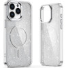 Hurtel Glitter Case For Samsung Galaxy S26, Magsafe Compatible - White - (Glitter Case Magsafe White Samsung Galaxy S26)