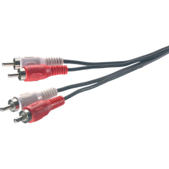 Vivanco Audio Connection Cable 2x Rca Plug To 2x Rca Plug 1.2m - (VVAX2RCA12MMK)