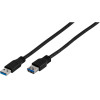 Vivanco Extention Usb 3.1 A Plug To Usb A Socket 1.5m Black - (NIT30USB15MFK)