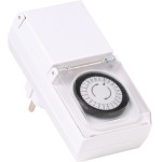 Vivanco Outdoor Mechanical Timer Socket 3680W White - (VVEL24HTIMECDE)
