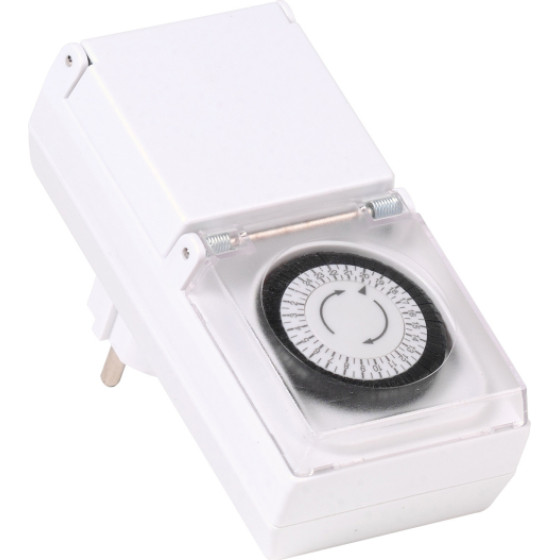 Vivanco Outdoor Mechanical Timer Socket 3680W White - (VVEL24HTIMECDE)