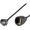 Vivanco Schuko Extension 1.5mm 3M Black - (ELEXTSCH3016K)