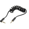 Vivanco Spiral Cable 3.5mm Jack To 3.5mm Jack 0.75m Black - (JACK90SPIR15GK)