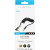 Vivanco Spiral Cable 3.5mm Jack To 3.5mm Jack 0.75m Black - (JACK90SPIR15GK)
