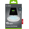 SBS Wireless Charger Qi Mag 15W White - (WIRELESSUF15W)