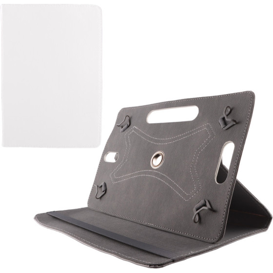 Volte-Tel ���� Tablet 8.0'' - 11.2'' (25,4cm x 18cm) Universal Leather Book Rotating Stand WHITE