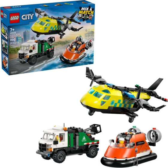 Lego City Airplane, Service Truck And Hovercraft Rem - (60505)