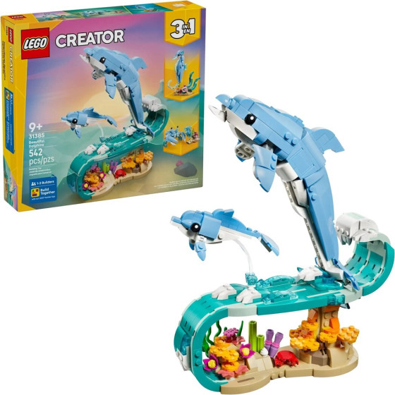 Lego Creator 3 In 1 Sea Animals: Beautiful Dolphins - (31385)