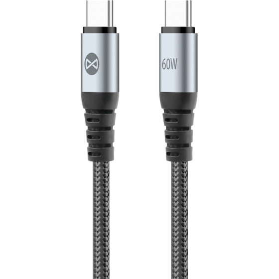 Forever Braix Cable USB-C - USB-C 1,0 m 60W black