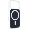 CLEAR FUSION MAG COVER Case compatible with MagSafe for IPHONE 17 Pro navy blue OEM