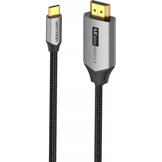 Vention USB-C To Hdmi Cable 4K@60Hz Braided 2m Grey - (CRBBH)