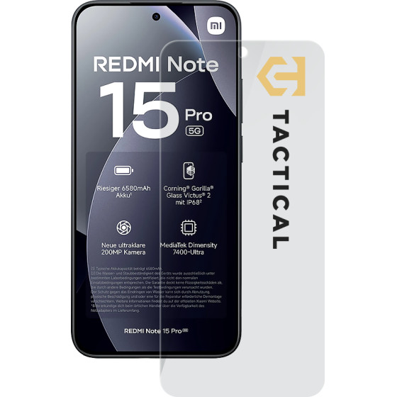 Tactical Glass Shield 2.5D For Xiaomi Redmi Note 15 Pro Clear - (57983129106)
