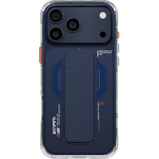 Skinarma Case Haxa For Iphone 17 Pro Max Magnetic Charging + Grip Stand Blue - (SK-IP17PM-HAXA-BLU)