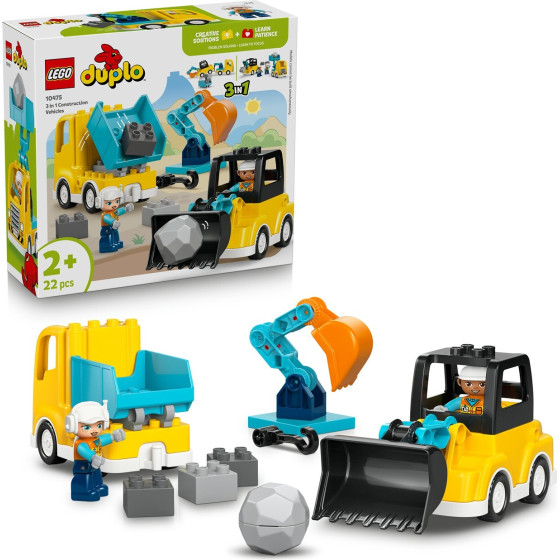 Lego Duplo Town: 3 In 1 Construction Vehicles (10475)