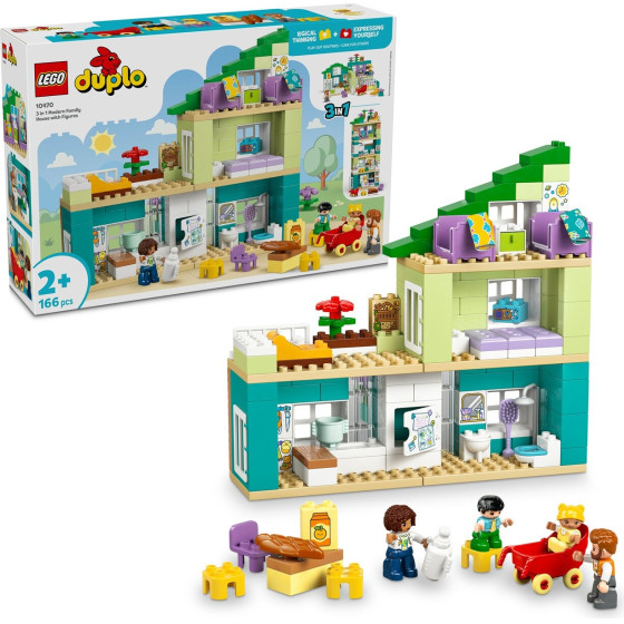 Lego Duplo Town: 3 In 1 Modern Family House With Figures (10470)