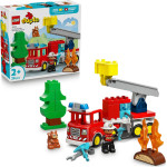 Lego Duplo Town: Fire Truck With Hose And Firefighter (10473)