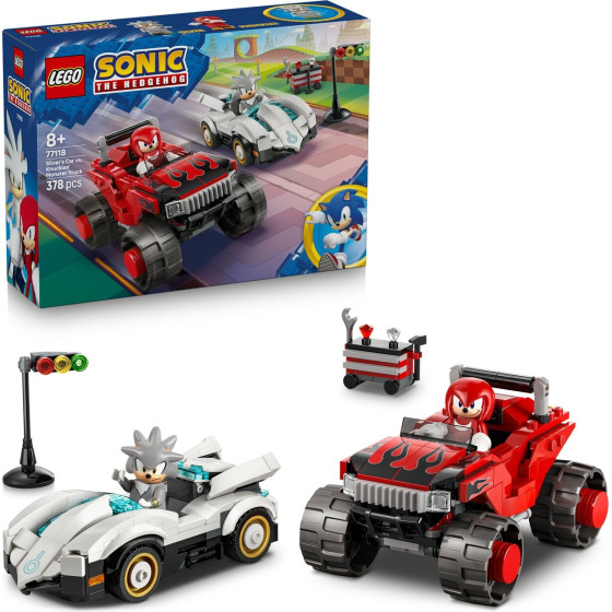 Lego Sonic The Hedgehog(TM): Silver�s Car vs. Knuckles� Monster Truck (77118)