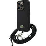 LACOSTE Case Iconic Petit Pique Crossbody Cord Magsafe For Iphone 15 Pro Black - (LCHMBCP15LPVCK)
