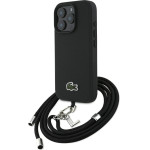 LACOSTE Case Iconic Petit Pique Crossbody Cord Magsafe For Iphone 16 Pro Black - (LCHMBCP16LPVCK)