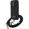 LACOSTE Case Iconic Petit Pique Crossbody Cord Magsafe For Iphone 16 Pro Max Black - (LCHMBCP16XPVCK)