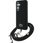 LACOSTE Case Iconic Petit Pique Woven Logo Cbdy Strap Magsafe To Samsung Galaxy S25 Black - (LCHMBCS25SPVCK)
