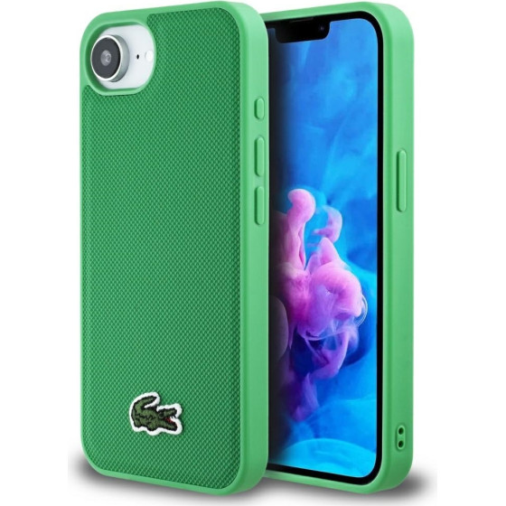 LACOSTE Case Iconic Petit Pique Woven Logo Magsafe For Iphone 16e Green - (LCHMPSE4PVCN)