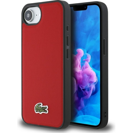 LACOSTE Case Iconic Petit Pique Woven Logo Magsafe For Iphone 16e Red - (LCHMPSE4PVCR)