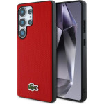 LACOSTE Case Iconic Petit Pique Woven Logo Magsafe To Samsung Galaxy S25 Ultra Red - (LCHMS25LPVCR)