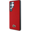 LACOSTE Case Iconic Petit Pique Woven Logo Magsafe To Samsung Galaxy S25 Ultra Red - (LCHMS25LPVCR)