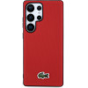 LACOSTE Case Iconic Petit Pique Woven Logo Magsafe To Samsung Galaxy S25 Ultra Red - (LCHMS25LPVCR)