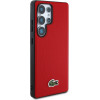 LACOSTE Case Iconic Petit Pique Woven Logo Magsafe To Samsung Galaxy S25 Ultra Red - (LCHMS25LPVCR)