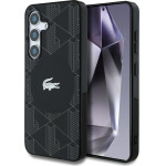 LACOSTE Case Monogram W/ Silver Croc Logo Magsafe To Samsung Galaxy S25 Black - (LCHMS25SUBSK)