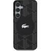 LACOSTE Case Monogram W/ Silver Croc Logo Magsafe To Samsung Galaxy S25 Black - (LCHMS25SUBSK)